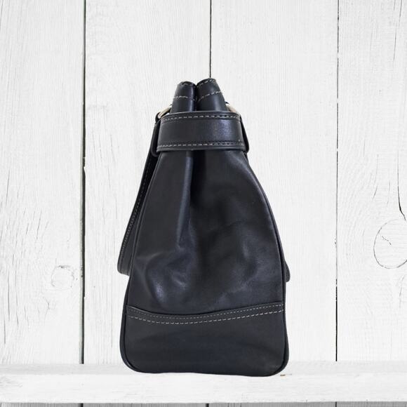 Coach Legacy Hampton Black Leather Satchel - Picture 5 of 12